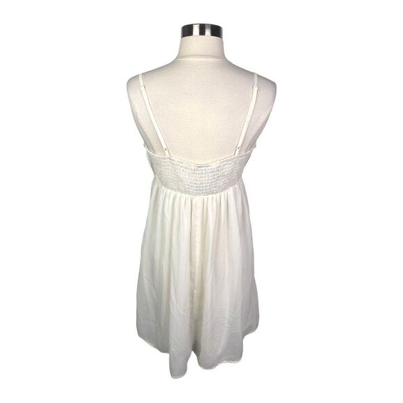 Maude Ivory Ruffled Y2K Mini Dress - Size Large - Picture 2 of 3